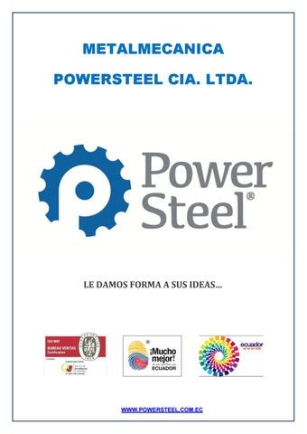 metalmecanica powersteel cia ltda|Portafolio de Productos Powersteel Ecuador .